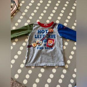 Mikihouse Hot Biscuits Long Sleeve T-shirt with printed backpack Size 110